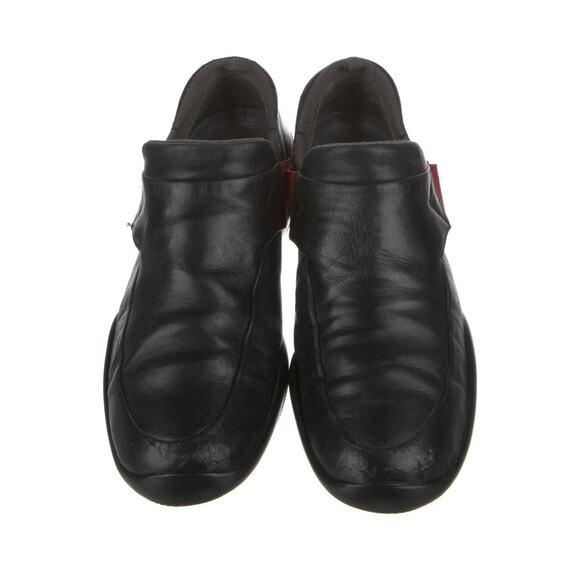 PRADA Unisex Sport Black Leather Loafer Linea Rossa 0950 EU 37 US 6.5-7 - Picture 2 of 6